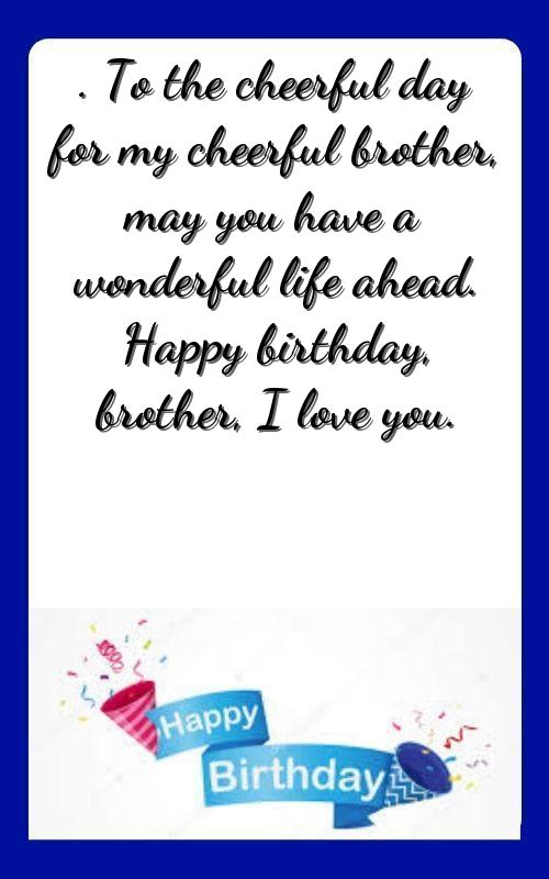 simple birthday wishes to brother